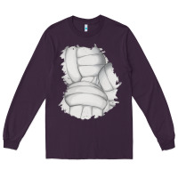 Plum 2 volleyball patch Long Sleeve Tee - AdoDesignShop