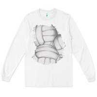 White 2 volleyball patch Long Sleeve Tee - AdoDesignShop