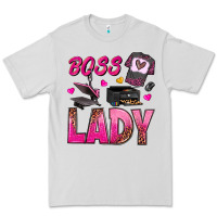 Dove Grey boss lady Premium Tee - texasbilliewilder
