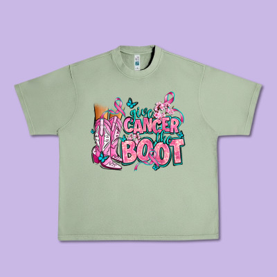 Give The Cancer Boot Urban Heavy Tee Designed By Adodesignshop