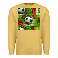 Antique Gold soccer shoes goal seamless pattern Premium Sweatshirt - BundleAndBundleShop