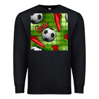 Black soccer shoes goal seamless pattern Premium Sweatshirt - BundleAndBundleShop