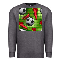 Charcoal Heather soccer shoes goal seamless pattern Premium Sweatshirt - BundleAndBundleShop