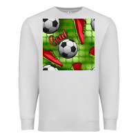Dove Grey soccer shoes goal seamless pattern Premium Sweatshirt - BundleAndBundleShop