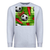 Heather Grey soccer shoes goal seamless pattern Premium Sweatshirt - BundleAndBundleShop