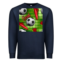 Navy soccer shoes goal seamless pattern Premium Sweatshirt - BundleAndBundleShop