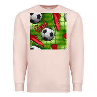 Pale Pink soccer shoes goal seamless pattern Premium Sweatshirt - BundleAndBundleShop