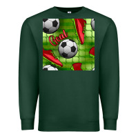 Sports Green soccer shoes goal seamless pattern Premium Sweatshirt - BundleAndBundleShop
