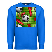 True Royal soccer shoes goal seamless pattern Premium Sweatshirt - BundleAndBundleShop