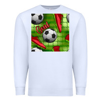 White soccer shoes goal seamless pattern Premium Sweatshirt - BundleAndBundleShop