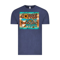 Vintage Denim coffee gives me teacher powers Vintage Tee - JahusDesignShop