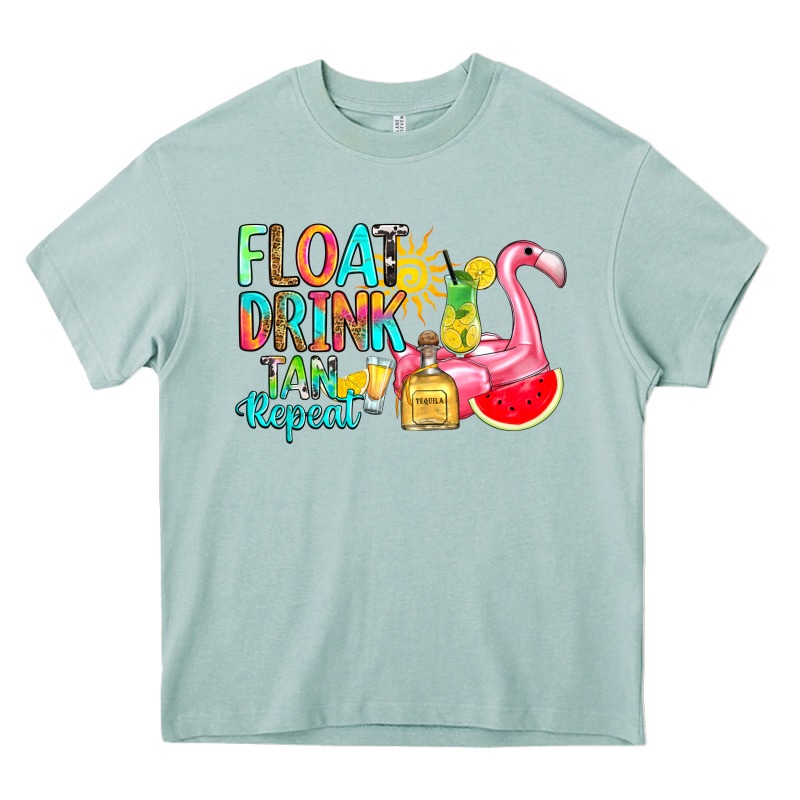 Float Drink Tan Repeat Heavy Core Tee by RanaPortraitStore | Teevron