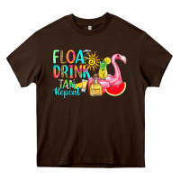 Chocolate Brown float drink tan repeat Heavy Core Tee - RanaPortraitStore