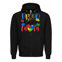 Black proud autism mom Zipper Hoodie - MaliasSmallBusiness