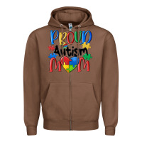 Chestnut proud autism mom Zipper Hoodie - MaliasSmallBusiness