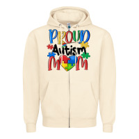 Sandshell proud autism mom Zipper Hoodie - MaliasSmallBusiness