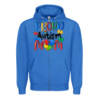 True Royal proud autism mom Zipper Hoodie - MaliasSmallBusiness