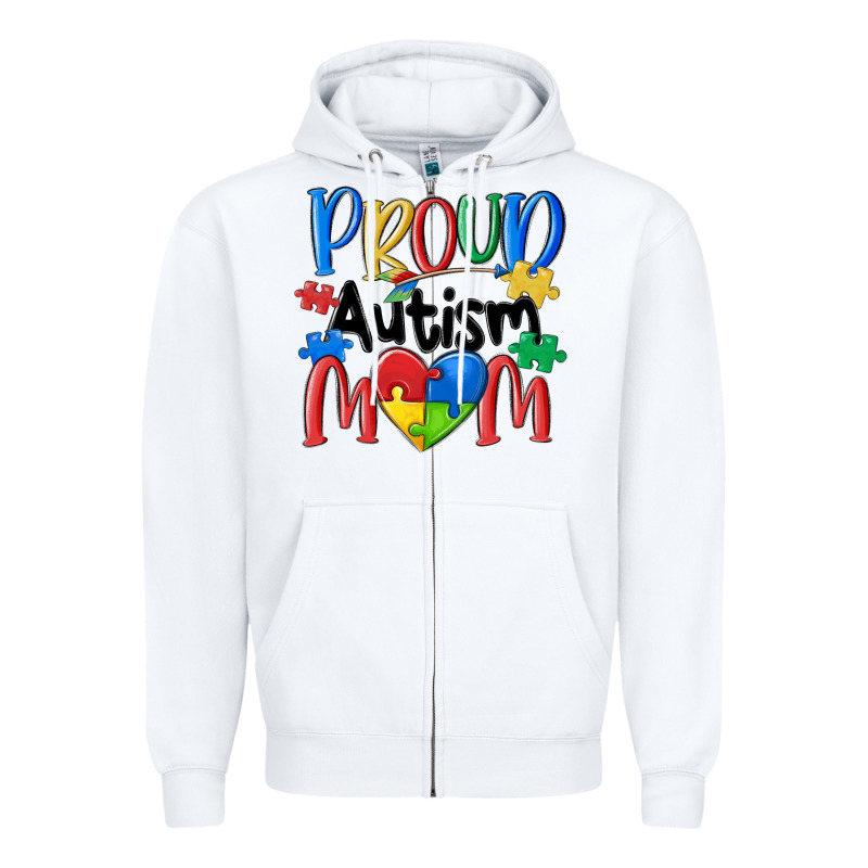 Proud Autism Mom Zipper Hoodie by MaliasSmallBusiness | Teevron