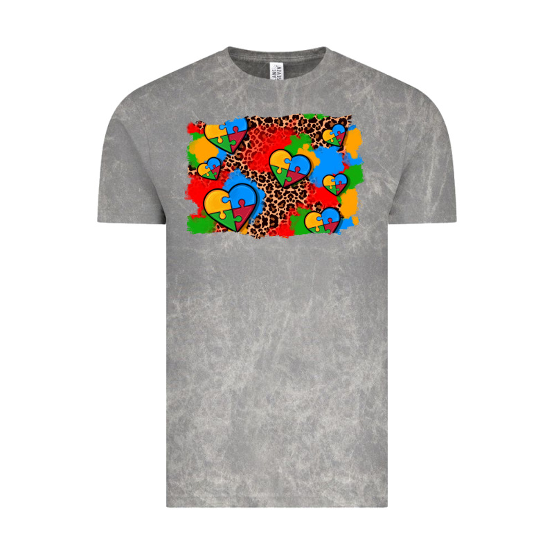 Autism Heart Background Vintage Tee by AdoDesignShop | Teevron