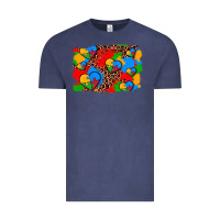 Vintage Denim autism heart background Vintage Tee - AdoDesignShop