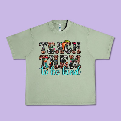 Teach Them To Be Kind Urban Heavy Tee Designed By Jahusdesignshop