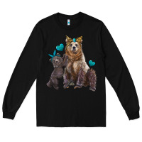 Black mama bear and baby bear Long Sleeve Tee - Artiststas
