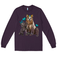 Plum mama bear and baby bear Long Sleeve Tee - Artiststas