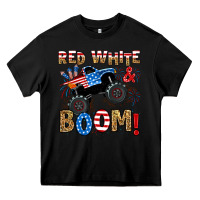 Black red white boom monster truck Heavy Core Tee - RanaPortraitStore