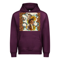 Mauve Wine horses with sunflowers Urban Hoodie - TumblerDesignByShophia