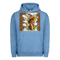 Pigment Pebble Blue horses with sunflowers Urban Hoodie - TumblerDesignByShophia