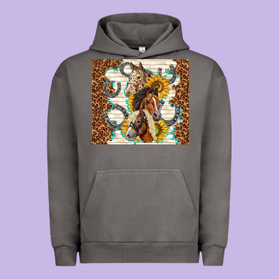 Horses With Sunflowers Urban Hoodie Designed By Tumblerdesignbyshophia