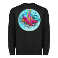 Black ice skate christmas ornament Heavyweight Sweatshirt - BundleAndBundleShop