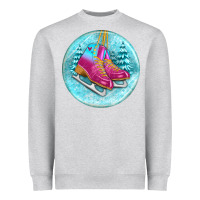 Heather Grey ice skate christmas ornament Heavyweight Sweatshirt - BundleAndBundleShop