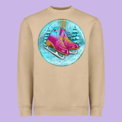 Ice Skate Christmas Ornament Heavyweight Sweatshirt Designed By Bundleandbundleshop