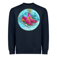 Navy ice skate christmas ornament Heavyweight Sweatshirt - BundleAndBundleShop