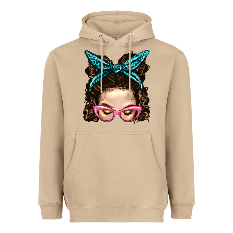 Messy Bun Mom With Leopard Bandana Heavyweight Hoodie by BundleAndBundleShop | Teevron