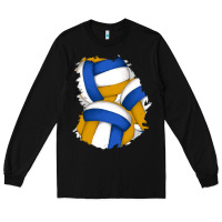 Black volleyball patch Long Sleeve Tee - AdoDesignShop