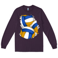 Plum volleyball patch Long Sleeve Tee - AdoDesignShop