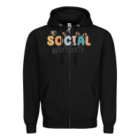 Black social worker Zipper Hoodie - MaliasSmallBusiness
