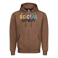 Chestnut social worker Zipper Hoodie - MaliasSmallBusiness