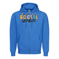 True Royal social worker Zipper Hoodie - MaliasSmallBusiness