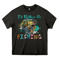 Asphalt i'd rather be fishing Heavy Core Tee - RanaPortraitStore