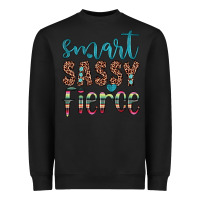 Black smart  sassy fierce Heavyweight Sweatshirt - JahusDesignShop