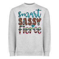 Heather Grey smart  sassy fierce Heavyweight Sweatshirt - JahusDesignShop