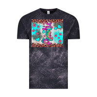 Cloud Black auntie leopard turquoise Vintage Tee - JahusDesignShop