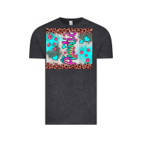Vintage Black auntie leopard turquoise Vintage Tee - JahusDesignShop