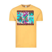 Vintage Mustard auntie leopard turquoise Vintage Tee - JahusDesignShop