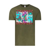 Vintage Olive auntie leopard turquoise Vintage Tee - JahusDesignShop