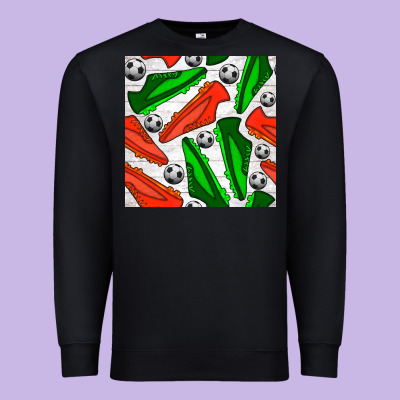Soccer Shoes Seamless Pattern Premium Sweatshirt Designed By Bundleandbundleshop