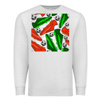 Oatmeal Heather soccer shoes seamless pattern Premium Sweatshirt - BundleAndBundleShop